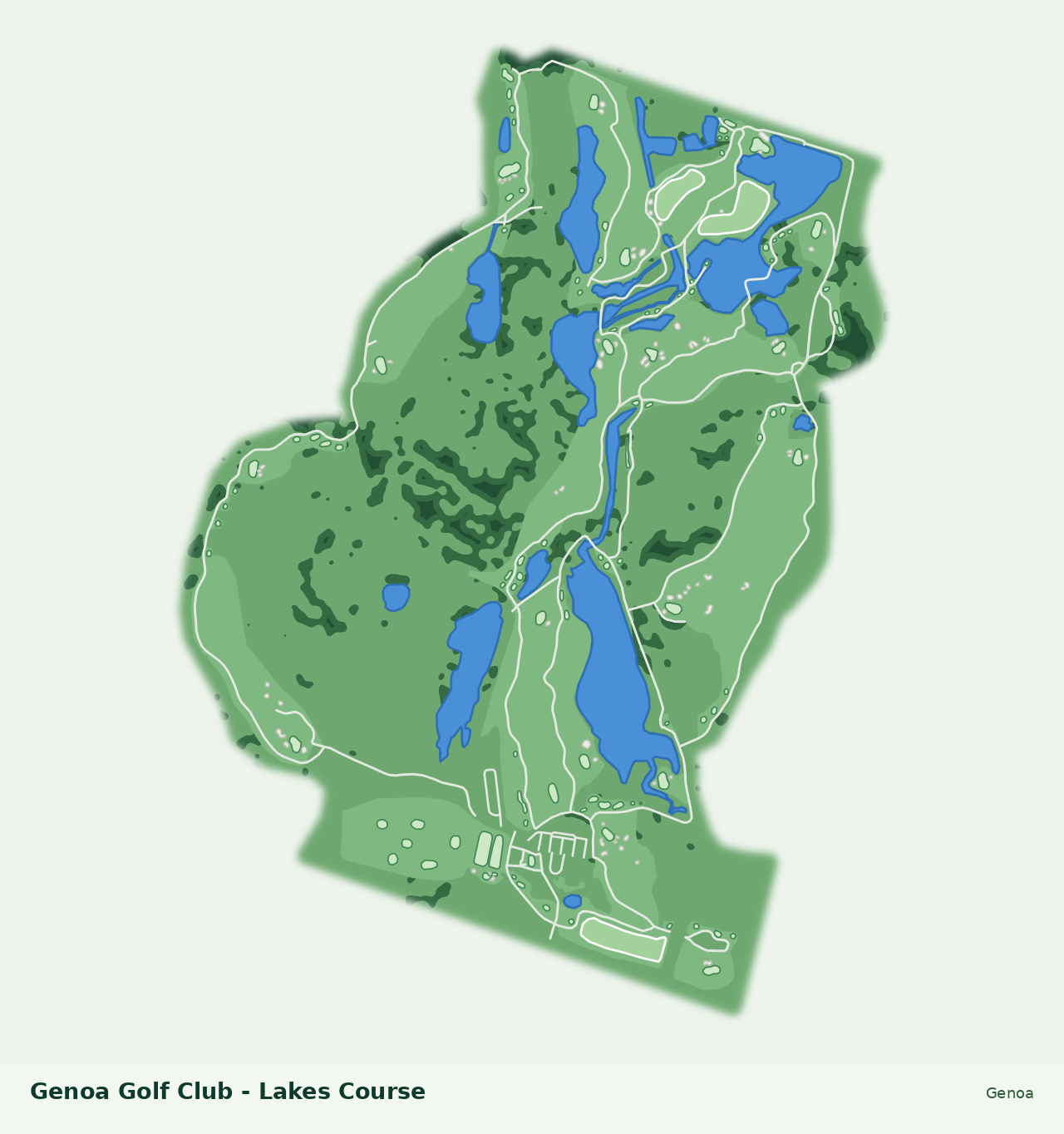 Genoa Golf Club - Lakes Course course layout and scorecard